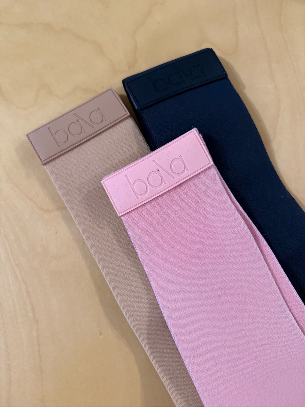 Bala Pink, Black & Tan Resistance Booty Bands - Picture 2 of 2